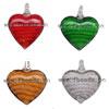 Pendentifs artisanaux au style murano, chalumeau, coeur, fait à la main, plus de couleurs à choisir Environ 8mm, Vendu par PC