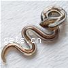Animal Lampwork Pendant, snake shape, with gold sand, 70x30x16mm, Hole:Approx 5MM, Sold by PC