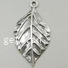 Thailand Sterling Silver Pendants, Leaf Approx 2mm 