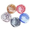 Moulding Lampwork Pendant, Flat round, swirl pattern, more colors for choice, 40x40x8mm, Hole:Approx 5MM, Sold by PC