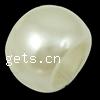 Imitation Pearl Acrylic Beads, Rondelle, large hole, white Approx 7.5mm 