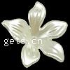 Perla Imitación De Acrílico, Flor, imitación de perla, Blanco, 28x28x6mm, agujero:aproximado 1.5mm, 3000PCs/Bolsa, Vendido por Bolsa