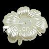 Imitation Acryl-Perlen, Acryl, Blume, Nachahmung Perle, weiß, 43x35x8mm, Bohrung:ca. 2mm, verkauft von PC