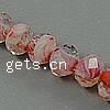 Millefiori Kristall Perlen, Rondell, Weitere Größen für Wahl & handgemachte facettiert, Bohrung:ca. 1mm, Länge:22.5 ZollInch, 72PCs/Strang, verkauft von Strang