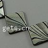 Painted Shell Beads, Rhombus, stripe Approx 1mm Approx 15 Inch, Approx 