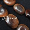 Gefärbtes Holz Perlen, oval, 27x23x9mm, Bohrung:ca. 2mm, Länge:25 ZollInch, 19PCs/Strang, verkauft von Strang