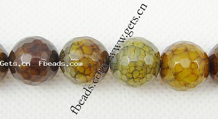 Perles agate veines de dragon naturelles, Rond, multiple tailles pour le choix & facettes, Longueur:Environ 15 pouce, Vendu par brin