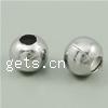 Edelstahl Crimp Perlen, 316 Edelstahl, rund, hohl, originale Farbe, 2.4mm, 100000PCs/Tasche, verkauft von Tasche