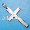 Stainless Steel Cross Pendants, 304 Stainless Steel, with letter pattern Approx 