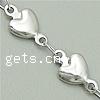 Stainless Steel Cable Link Chain, heart chain, original color Approx 