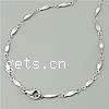 Stainless Steel Chain Bracelets, bar chain, original color .5 Inch 
