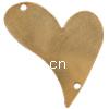 Brass Stamping Connector, Heart, plated, 1/1 loop Approx 1.2mm 