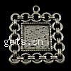 Zinc Alloy Pendant Cabochon Setting, Square, plated nickel, lead & cadmium free Approx 2mm 