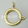 Brass Spring Ring Clasp, Donut, plated 14mm Approx 3mm 