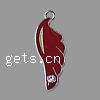 Aile en forme de pendentifs en alliage de Zinc, forme d'aile, émail & avec strass, couleur vin rouge, sans cadmium Environ 3mm, Vendu par PC