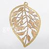Brass Stamping Pendants, Leaf, plated Approx 2mm 