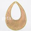 Brass Stamping Pendants, Teardrop, plated Approx 2mm 
