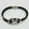 Cowhide Bracelets, 316 stainless steel clasp 3.5mm 