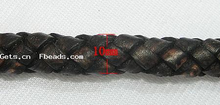 Rindsleder-Armbänder, Kuhhaut, 316 Edelstahl Bajonettverschluss, unterschiedliche Länge der Wahl, keine, 10mm, verkauft von Strang