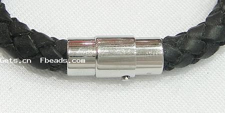 Rindsleder-Armbänder, Kuhhaut, 316 Edelstahl Verschluss, unterschiedliche Länge der Wahl, keine, 8mm, verkauft von Strang