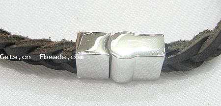 Rindsleder-Armbänder, Kuhhaut, 316 Edelstahl Verschluss, unterschiedliche Länge der Wahl, schwarz, 11mm, verkauft von Strang