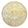 Brass Stamping Pendants, Flat Round, plated, hollow Approx 2mm 