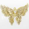 Brass Stamping Pendants, Butterfly, plated, with rhinestone & hollow Approx 1mm 