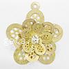 Brass Stamping Pendants, Flower, plated, with rhinestone Approx 1mm 