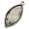 Zinc Alloy Pendant Cabochon Setting, Horse Eye, plated Approx 1.5mm 