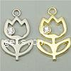 Zinc Alloy Flower Pendants, plated, with rhinestone cadmium free Approx 2mm 