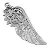 Wing Shaped Zinc Alloy Pendants, plated Approx 2.5mm 