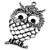 Zinc Alloy Animal Pendants, Owl, plated Approx 3mm 