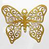 Brass Stamping Pendants, Butterfly, plated, hollow Approx 2.5mm 