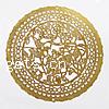 Brass Stamping Pendants, Flat Round, plated, hollow Approx 0.5mm 