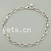 Sterling Silver Chain Bracelet, 925 Sterling Silver, plated .5 