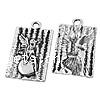 Zinc Alloy Jewelry Pendants, Rectangle, plated Approx 3.5mm 