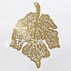 Brass Stamping Pendants, Leaf, plated, hollow Approx 1mm 