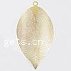 Brass Stamping Pendants, Leaf, plated cadmium free Approx 4mm 
