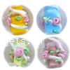 Handmade Lampwork Beads, Round shape, with flowers pattern, more colors for choice, 12mm, Sold by PC