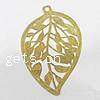 Brass Stamping Pendants, Leaf, plated Approx 2mm 