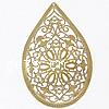Brass Stamping Pendants, Teardrop, plated, hollow Approx 1mm 
