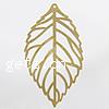 Brass Stamping Pendants, Leaf, plated Approx 1mm 