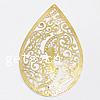 Brass Stamping Pendants, Teardrop, plated, hollow Approx 0.5mm 