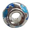 Enamel Zinc Alloy European Beads, Rondelle, without troll & large hole nickel, lead & cadmium free Approx 5mm 