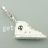 Enamel Sterling Silver Pendants, 925 Sterling Silver, Shoes, plated, with lobster clasp Approx 3mm 