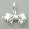 Sterling Silver Pendants, 925 Sterling Silver, Bowknot, plated, with lobster clasp Approx 3mm 