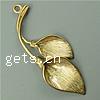 Brass Pendant Findings, Leaf, plated Approx 1.5mm 