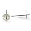 Stainless Steel Earring Stud Component, 304 Stainless Steel, original color 