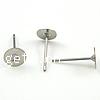 Stainless Steel Earring Stud Component, original color 