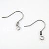 Stainless Steel Hook Earwire, 316L Stainless Steel, with loop, original color Approx 2mm 